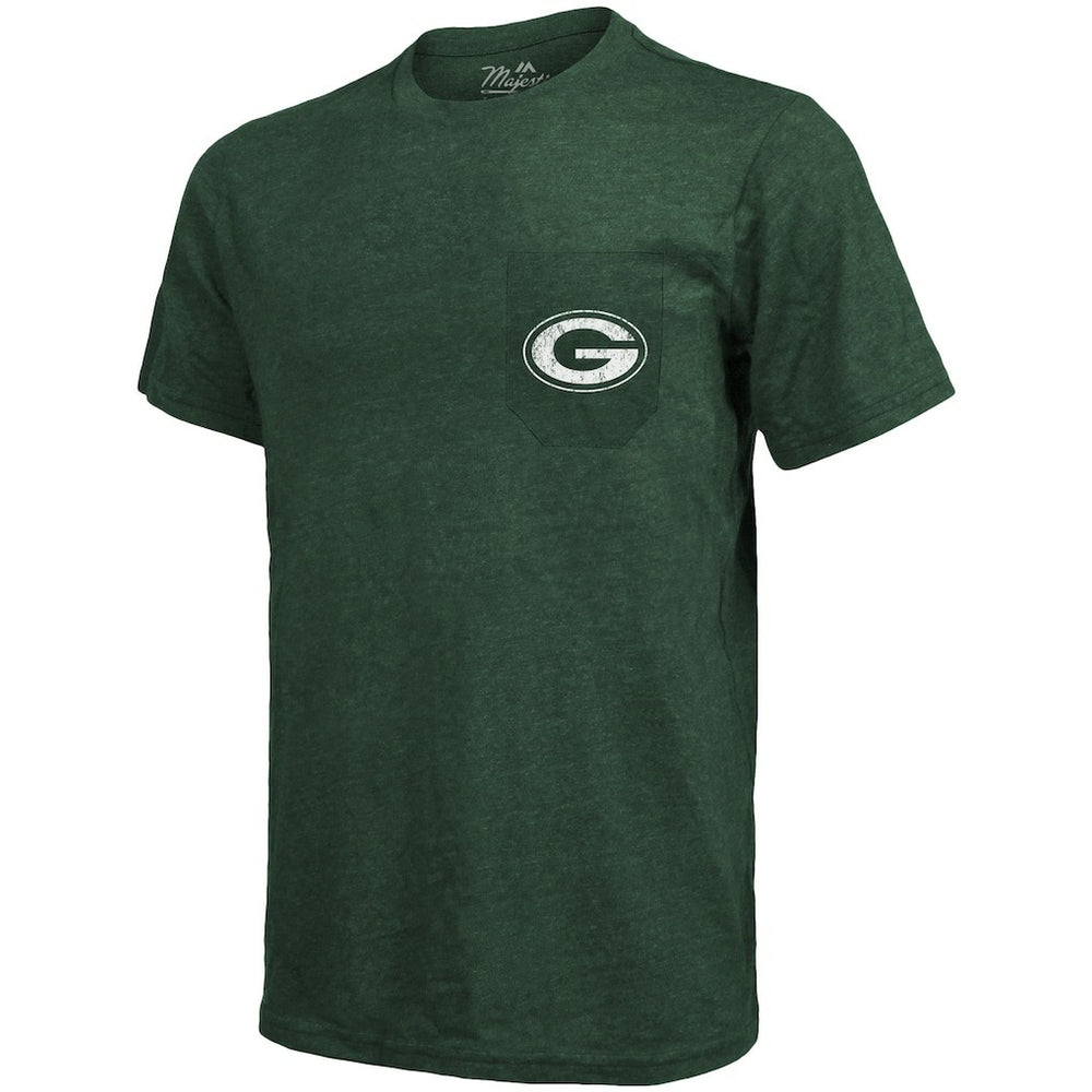Green Bay Packers Majestic Threads Tri-Blend Pocket T-Shirt | NFL Outlet