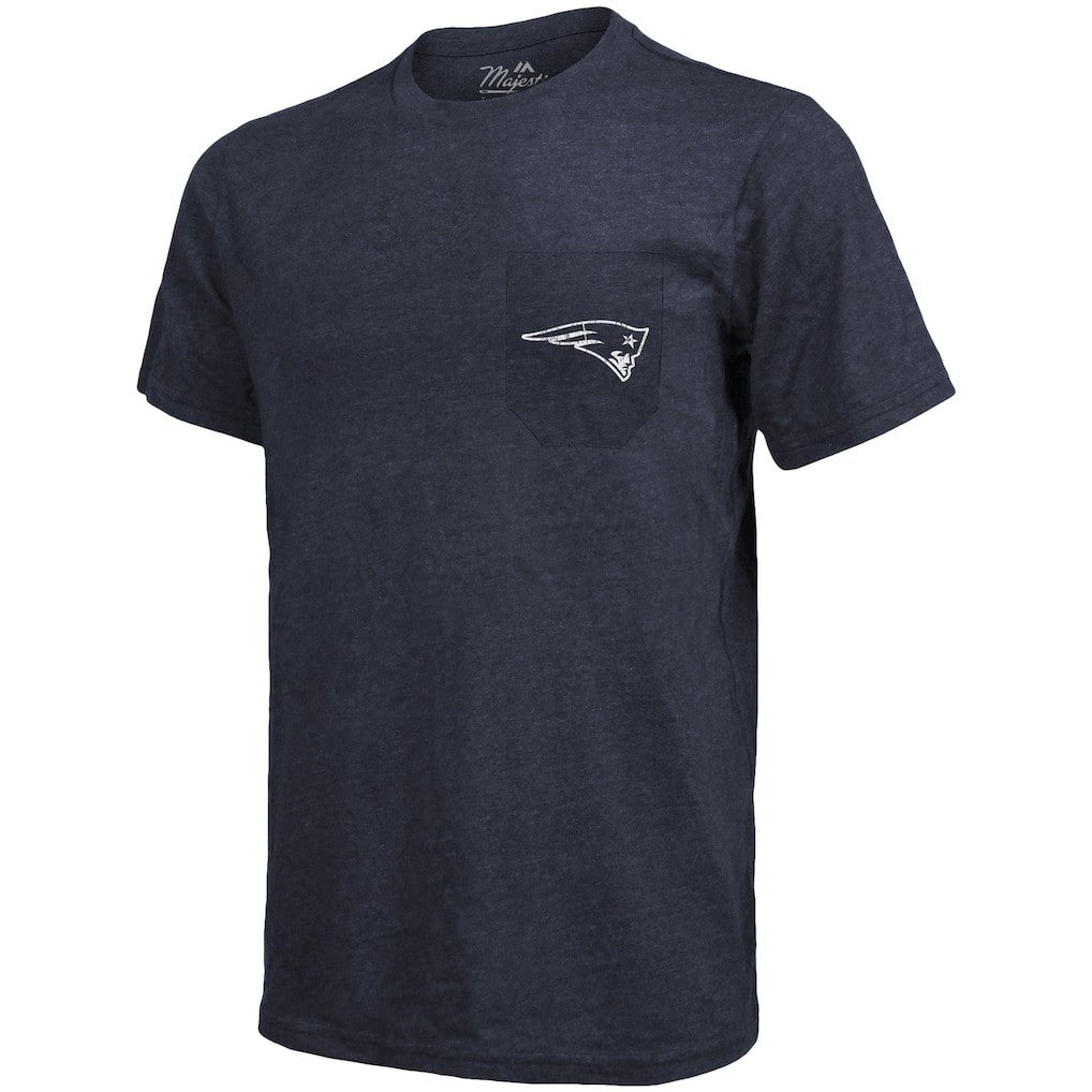 New England Patriots Majestic Threads Tri-Blend Pocket T-Shirt | NFL Online