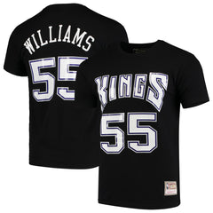Black Jason Williams Sacramento Kings Hardwood Classics Team Name & Number T-Shirt | NBA