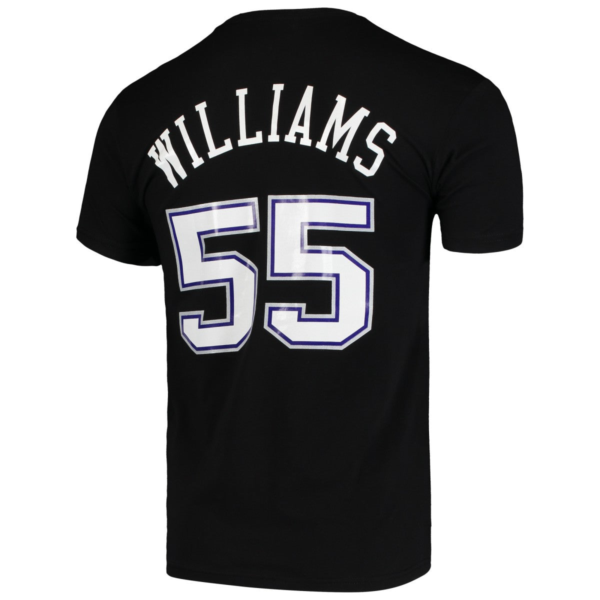 Black Jason Williams Sacramento Kings Hardwood Classics Team Name & Number T-Shirt | NBA
