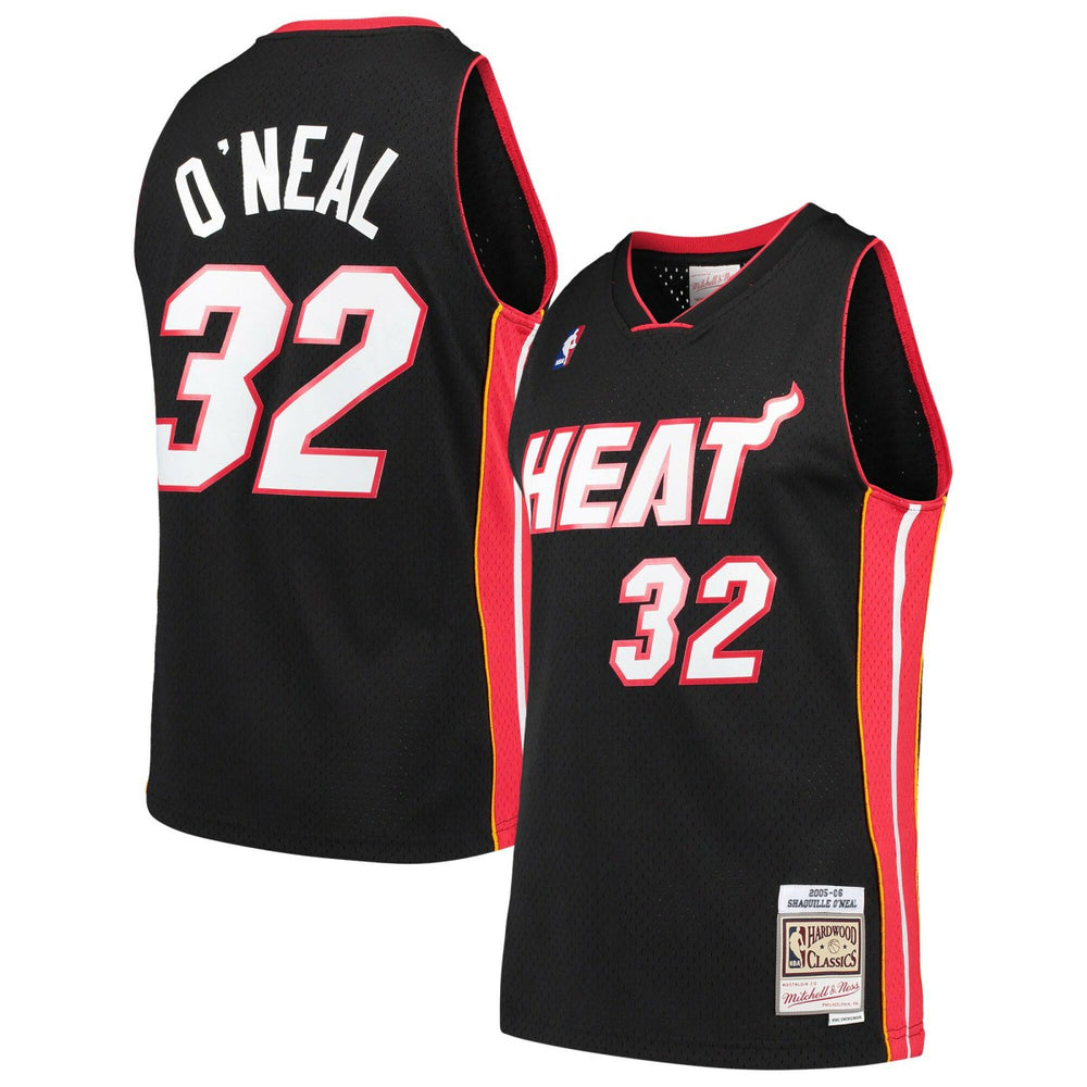 Black Shaquille O'Neal Miami Heat Hardwood Classics Swingman Jersey | NBA