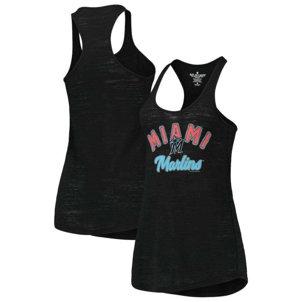 Miami Marlins Soft as a Grape Women's Multi-Count Tri-Blend Tank Top - MLB Tanks