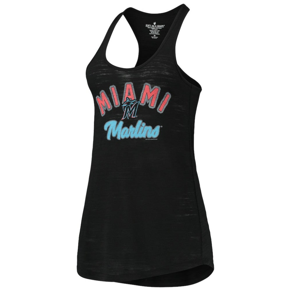 Miami Marlins Soft as a Grape Women's Multi-Count Tri-Blend Tank Top - MLB Tanks