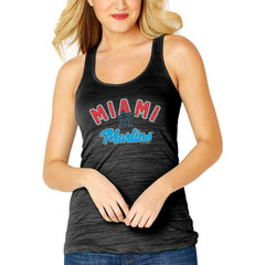 Miami Marlins Soft as a Grape Women's Multi-Count Tri-Blend Tank Top - MLB Tanks