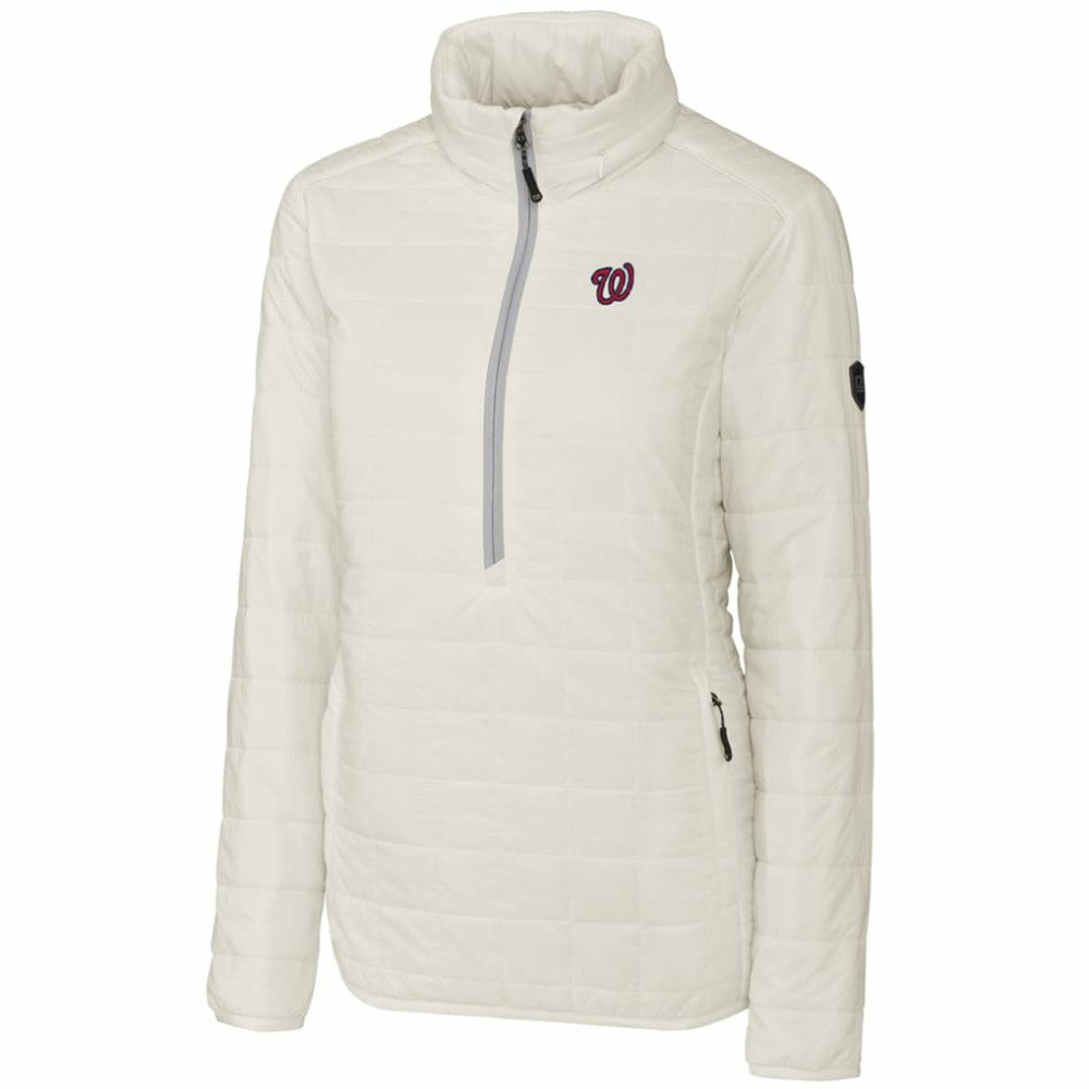 Washington Nationals Cutter & Buck Women's Rainier Half-Zip Popover Jacket - MLB Jackets