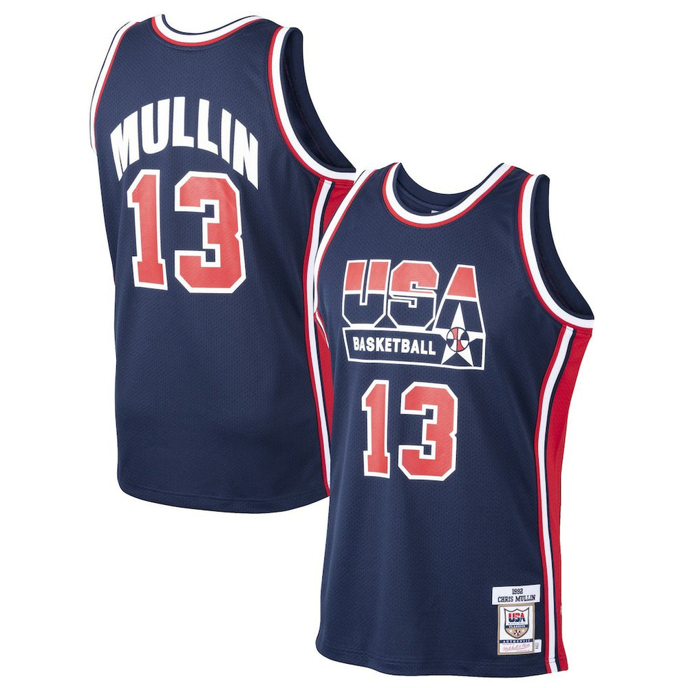 Navy Chris Mullin USA Basketball 1992 Dream Team Authentic Jersey sale | NBA