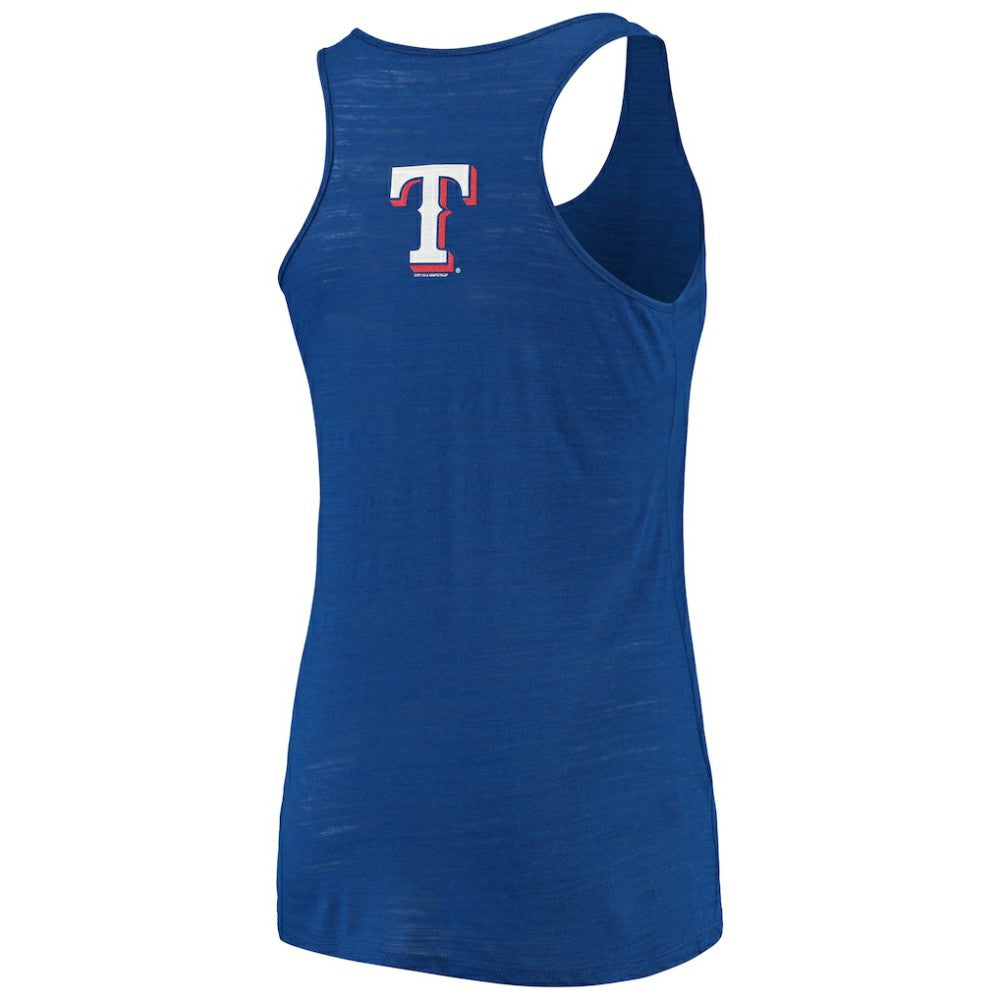 Texas Rangers Soft as a Grape Women's Plus Size Swing for the Fences Racerback Tank Top - MLB Tanks