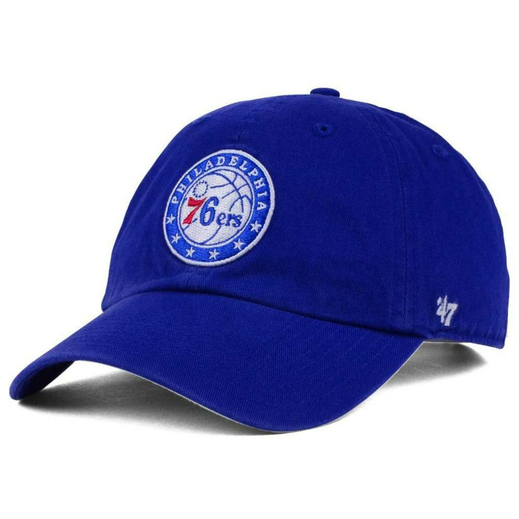 Royal Philadelphia 76ers '47 Core Logo Clean Up Adjustable Hat | NBA