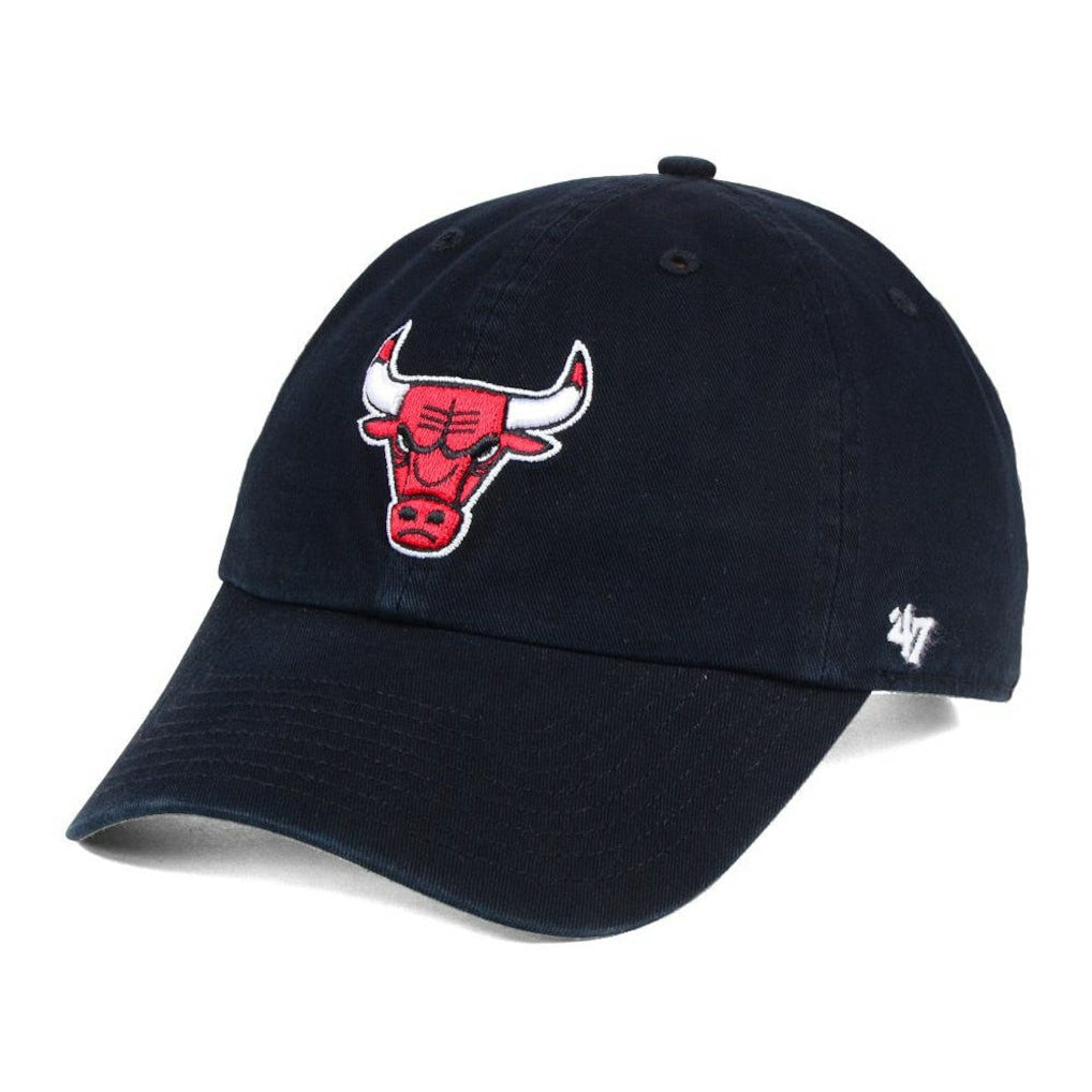 Black Chicago Bulls '47 Core Logo Clean Up Adjustable Hat | NBA