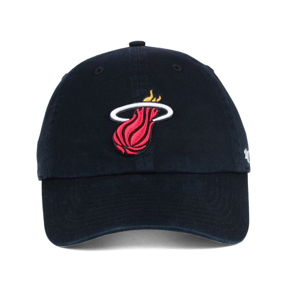 Black Miami Heat '47 Core Logo Clean Up Adjustable Hat | NBA