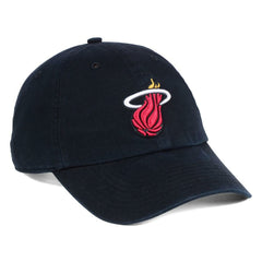 Black Miami Heat '47 Core Logo Clean Up Adjustable Hat | NBA