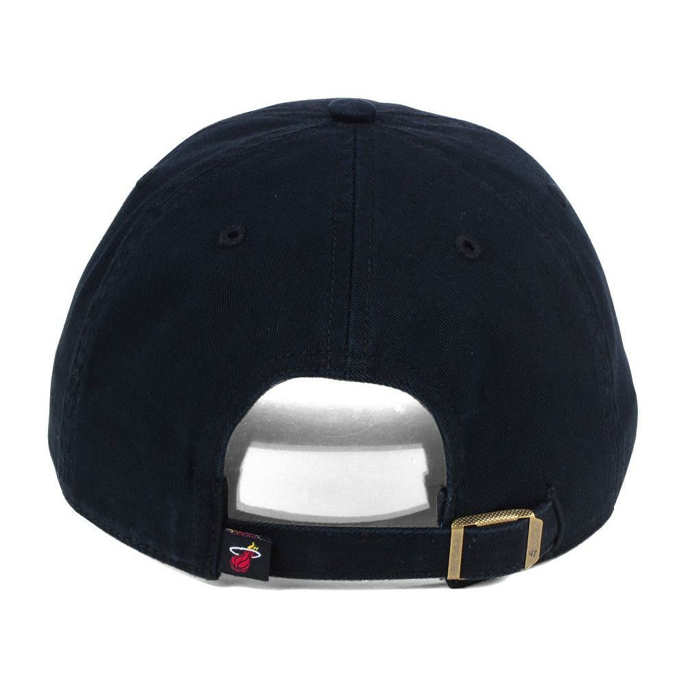 Black Miami Heat '47 Core Logo Clean Up Adjustable Hat | NBA