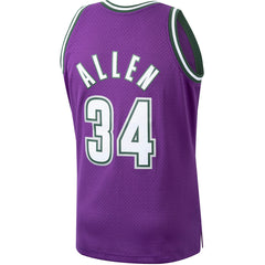 Purple Ray Allen Milwaukee Bucks 2000/01 Hardwood Classics Swingman Jersey | NBA