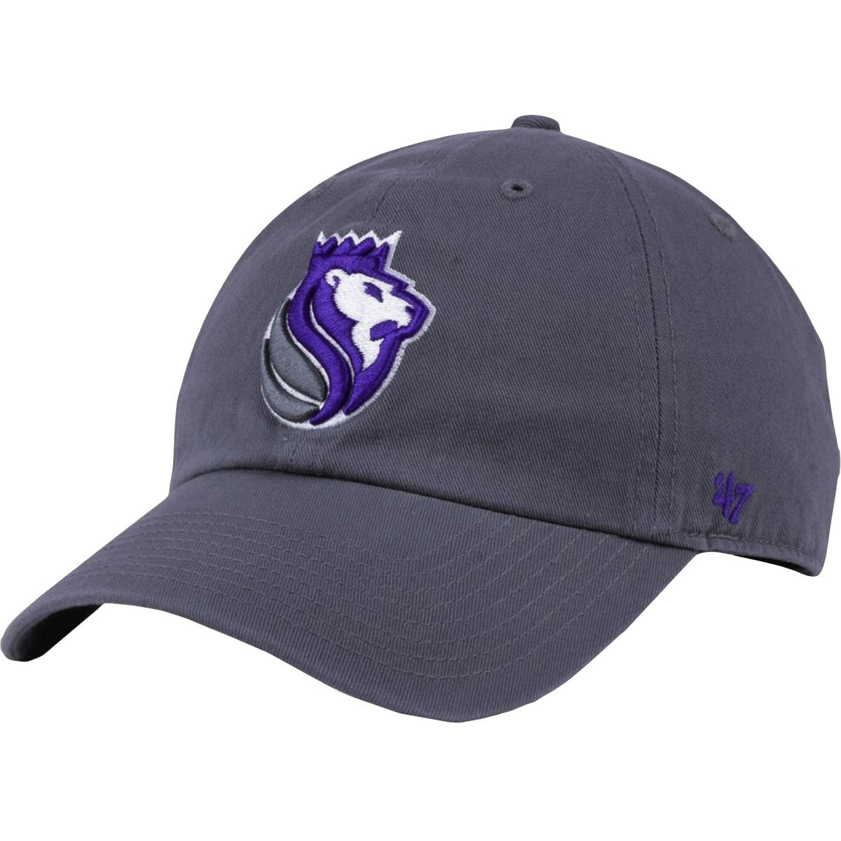 Gray Sacramento Kings '47 Core Logo Clean Up Adjustable Hat | NBA