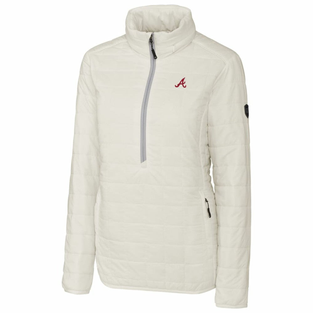 Atlanta Braves Cutter & Buck Women's Rainier Half-Zip Popover Jacket - MLB Jackets