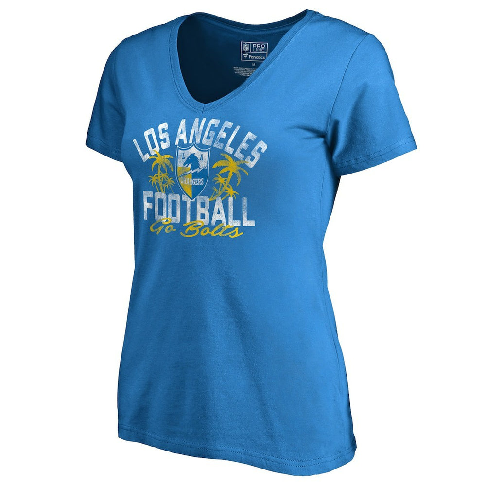 Los Angeles Chargers Women's Hometown Collection LA Football V-Neck T-Shirt | NFL Hot
