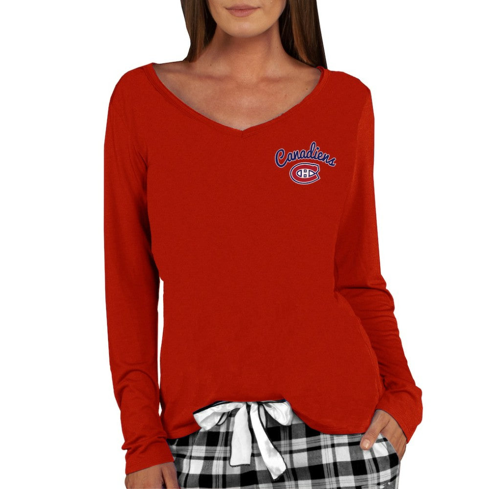 Montreal Canadiens Concepts Sport Women's Marathon Knit Long Sleeve V-Neck Top -  NHL