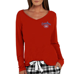 Montreal Canadiens Concepts Sport Women's Marathon Knit Long Sleeve V-Neck Top -  NHL