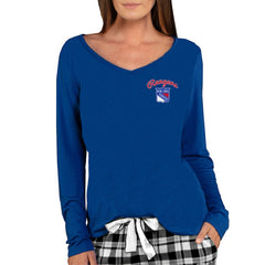 New York Rangers Concepts Sport Women's Marathon Knit Long Sleeve V-Neck Top -  NHL