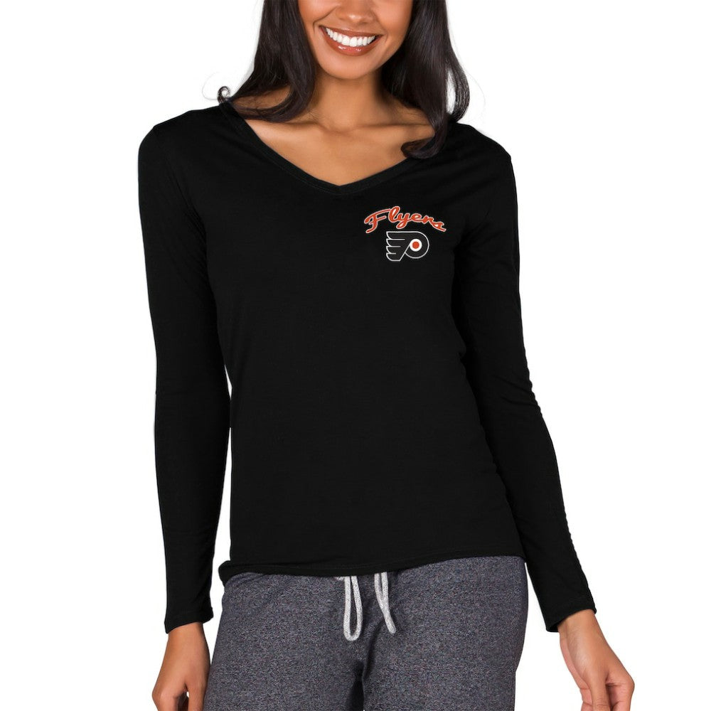Philadelphia Flyers Concepts Sport Women's Marathon Knit Long Sleeve V-Neck Top -  NHL