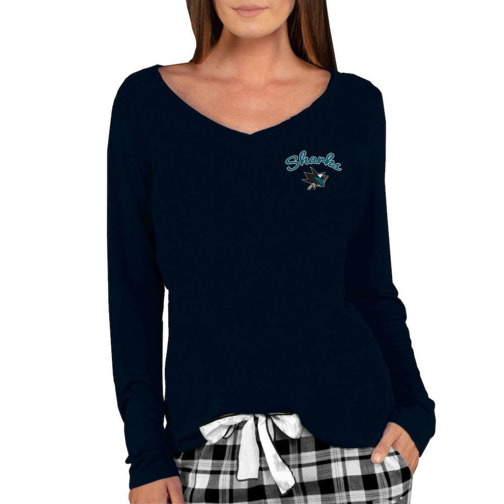 San Jose Sharks Concepts Sport Women's Marathon Knit Long Sleeve V-Neck Top -  NHL