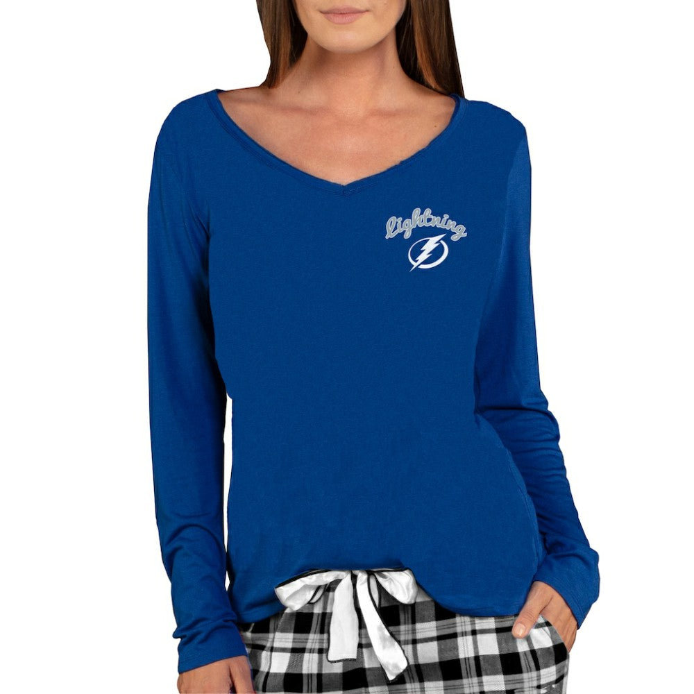 Tampa Bay Lightning Concepts Sport Women's Marathon Knit Long Sleeve V-Neck Top -  NHL
