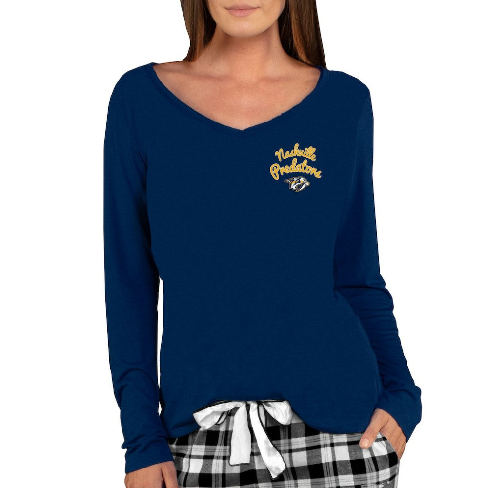 Nashville Predators Concepts Sport Women's Marathon Knit Long Sleeve V-Neck Top -  NHL