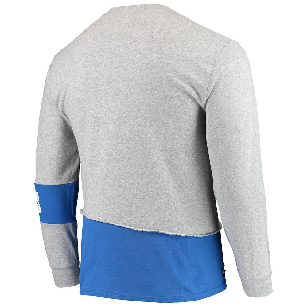 Indianapolis Colts Refried Apparel Sustainable Upcycled Angle Long Sleeve T-Shirt | NFL Sale