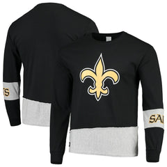 New Orleans Saints Refried Apparel Sustainable Upcycled Angle Long Sleeve T-Shirt | NFL On sale