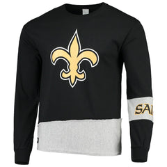New Orleans Saints Refried Apparel Sustainable Upcycled Angle Long Sleeve T-Shirt | NFL On sale