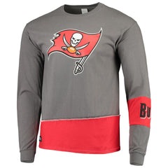 Tampa Bay Buccaneers Refried Apparel Sustainable Upcycled Angle Long Sleeve T-Shirt | NFL Sale