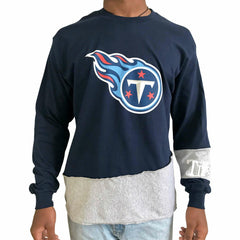 Tennessee Titans Refried Apparel Sustainable Upcycled Angle Long Sleeve T-Shirt | NFL Near me