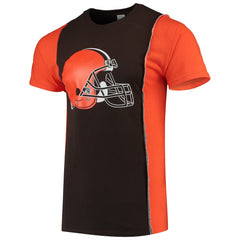 Cleveland Browns Refried Apparel Sustainable Upcycled Split T-Shirt | NFL Near me