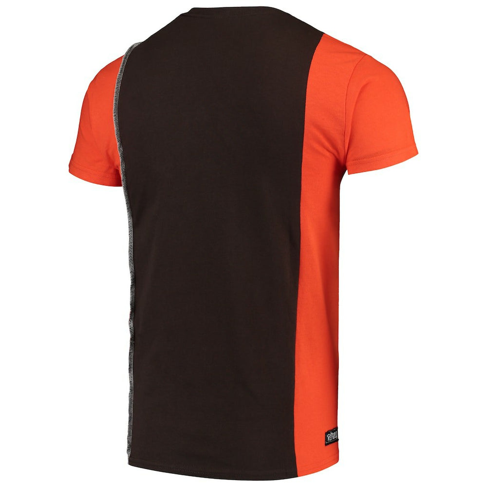 Cleveland Browns Refried Apparel Sustainable Upcycled Split T-Shirt | NFL Near me