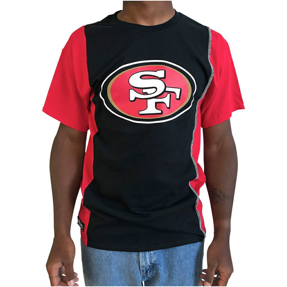 San Francisco 49ers Refried Apparel Sustainable Upcycled Split T-Shirt | NFL Sale