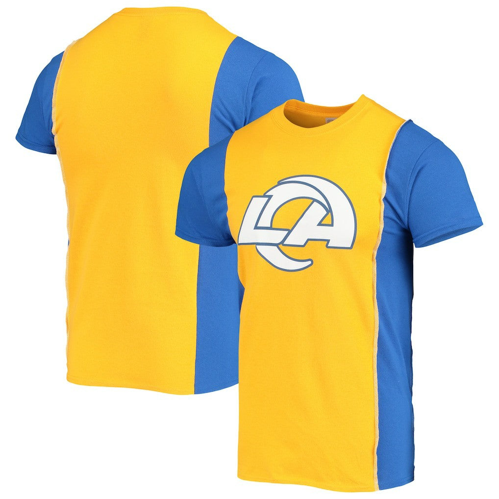 Los Angeles Rams Refried Apparel Sustainable Upcycled Split T-Shirt | NFL Near me