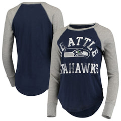Seattle Seahawks Touch Women's Waffle Raglan Lightweight Long Sleeve T-Shirt | NFL Hot