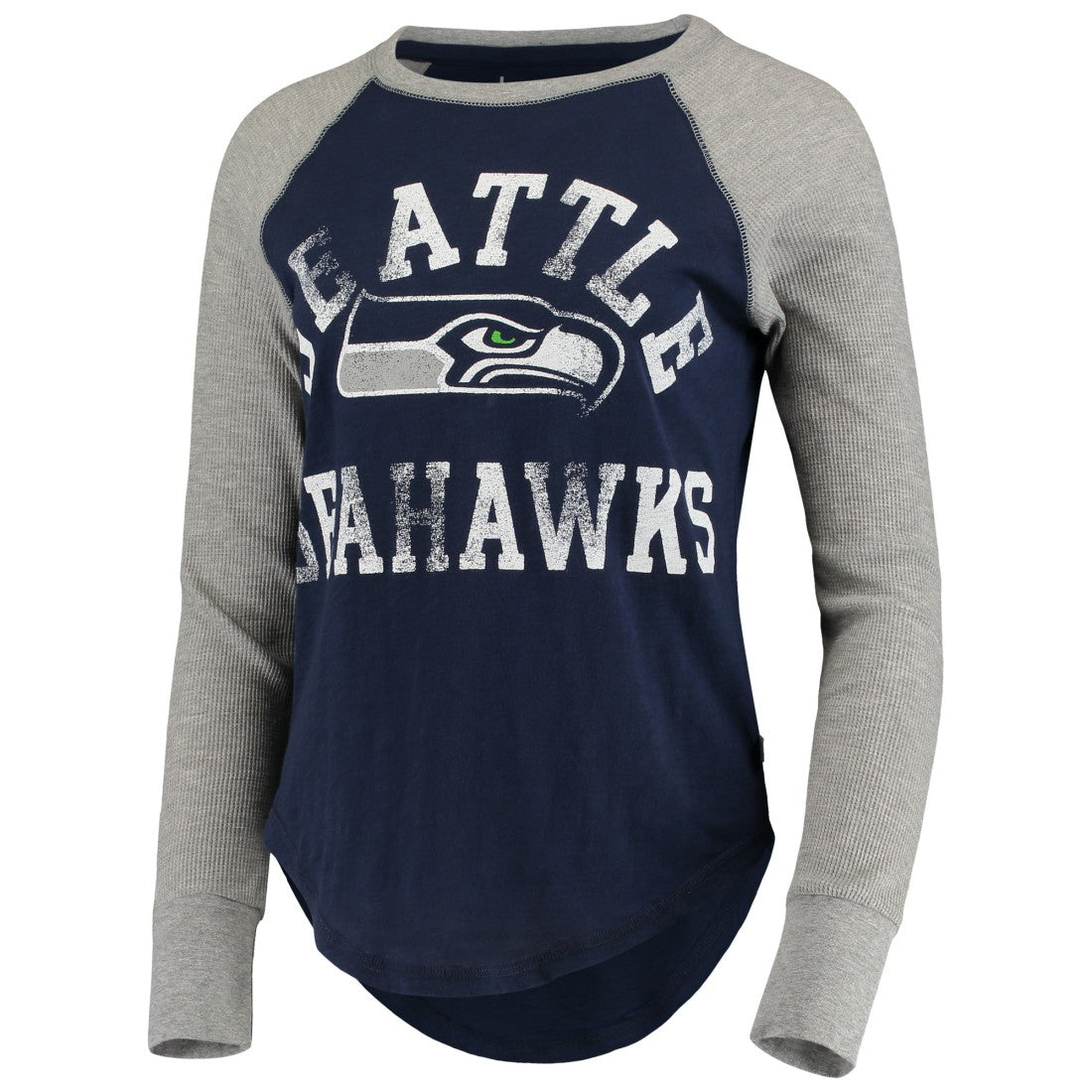 Seattle Seahawks Touch Women's Waffle Raglan Lightweight Long Sleeve T-Shirt | NFL Hot