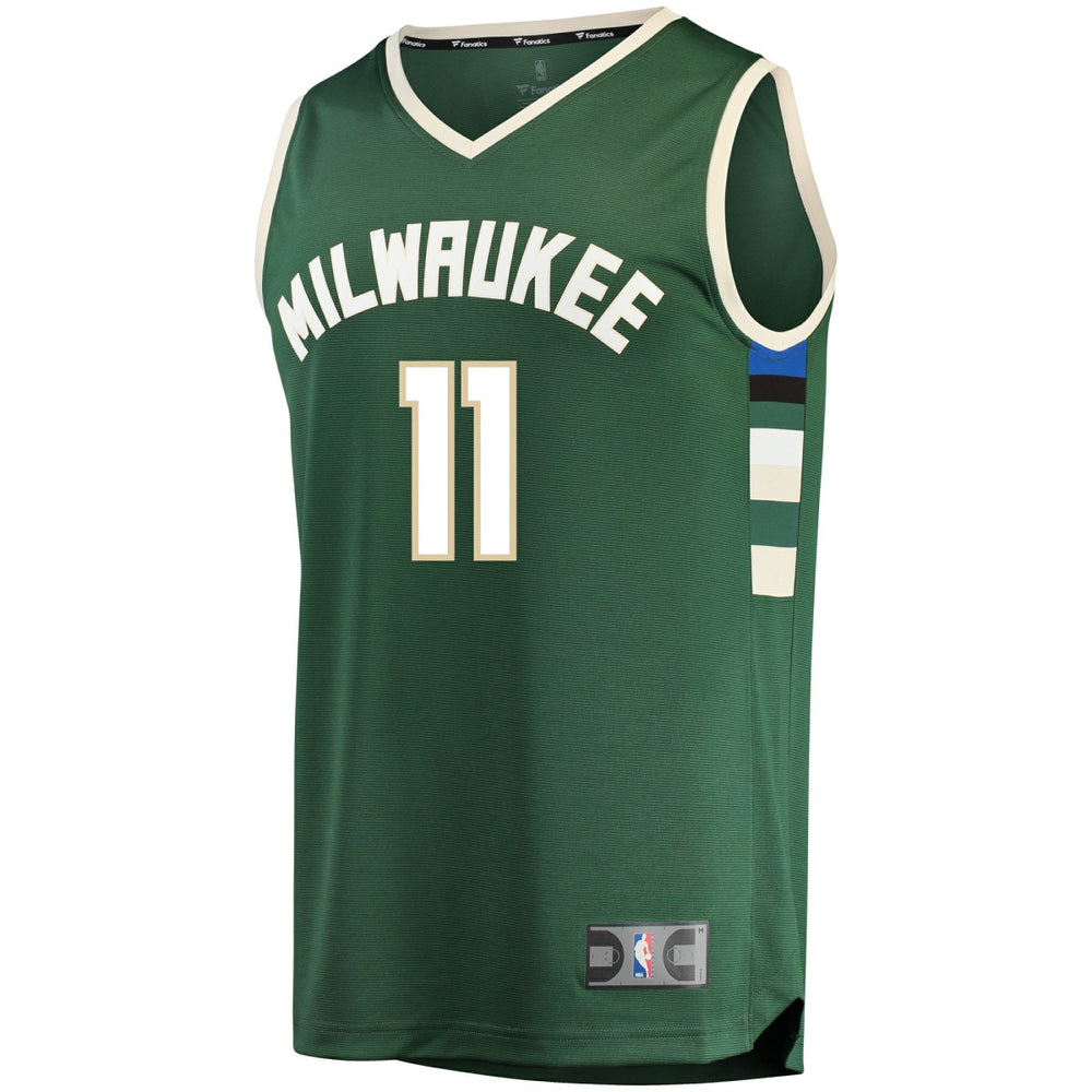 Icon Edition Brook Lopez Milwaukee Bucks Fast Break Replica Player Jersey Green | NBA