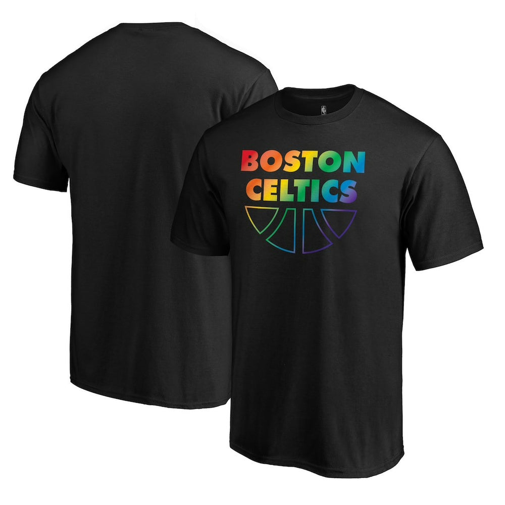 Black Boston Celtics Team Pride Wordmark T-Shirt | NBA