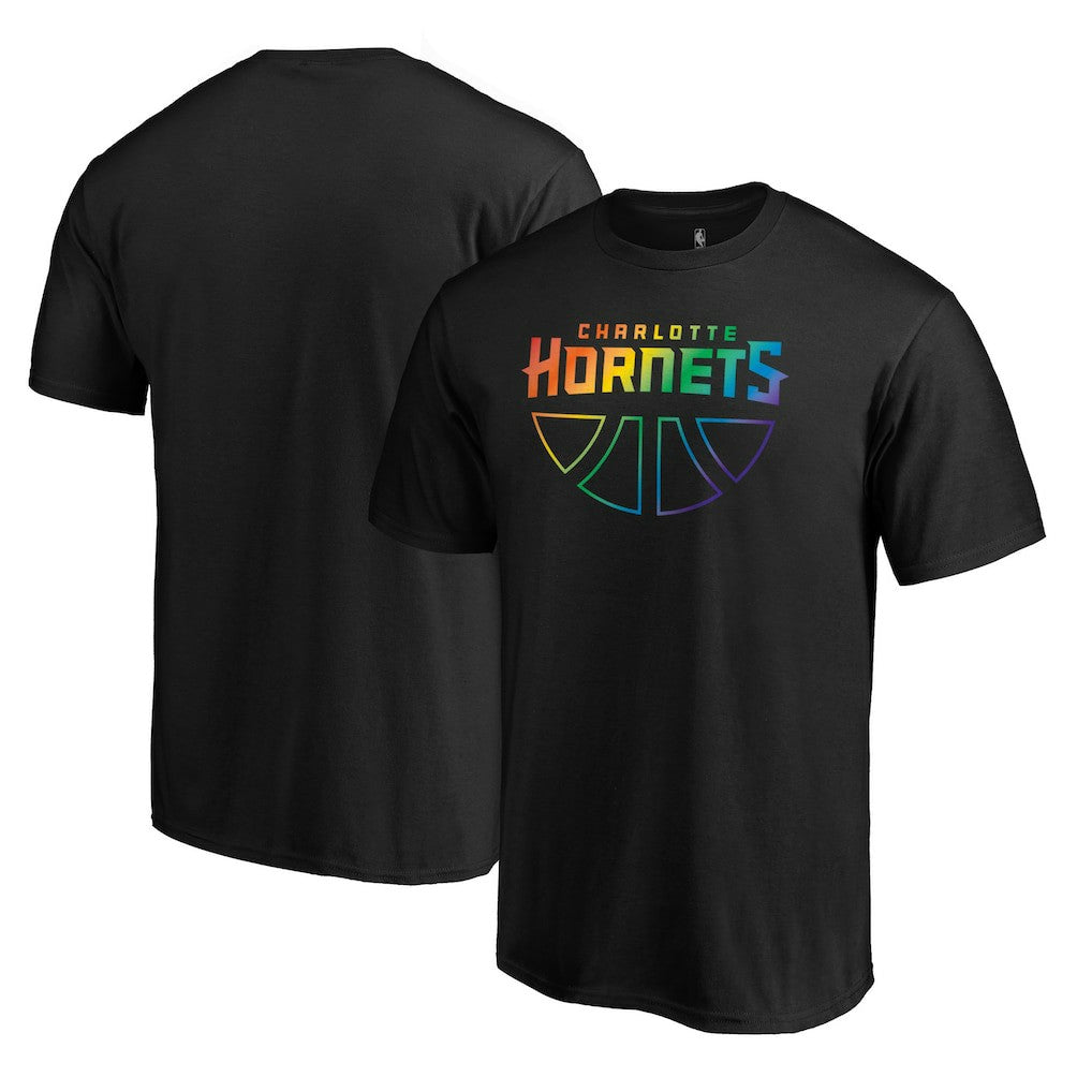 Black Charlotte Hornets Team Pride Wordmark T-Shirt | NBA