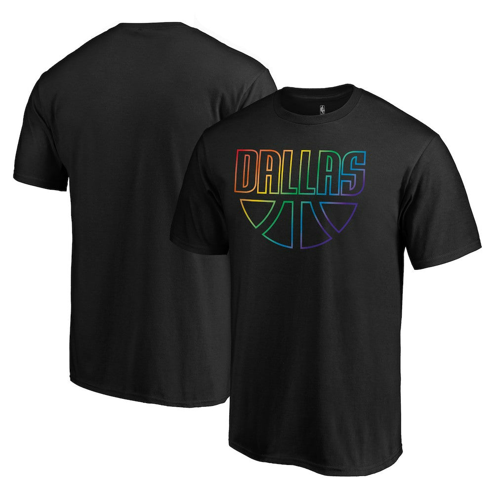 Black Dallas Mavericks Team Pride Wordmark T-Shirt sale | NBA