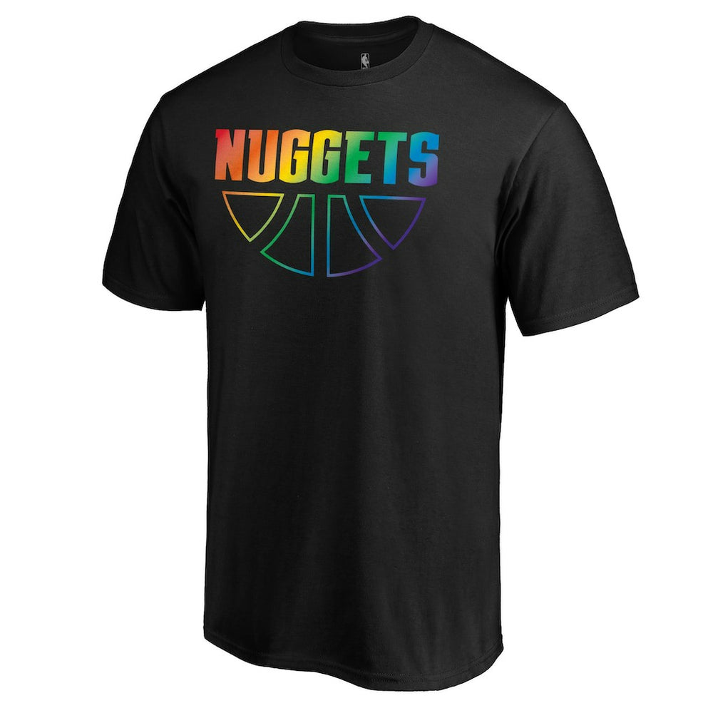 Black Denver Nuggets Team Pride Wordmark T-Shirt sale | NBA