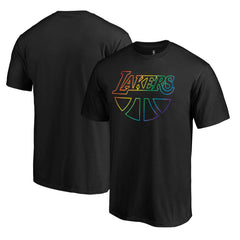 Black Los Angeles Lakers Team Pride Wordmark T-Shirt | NBA
