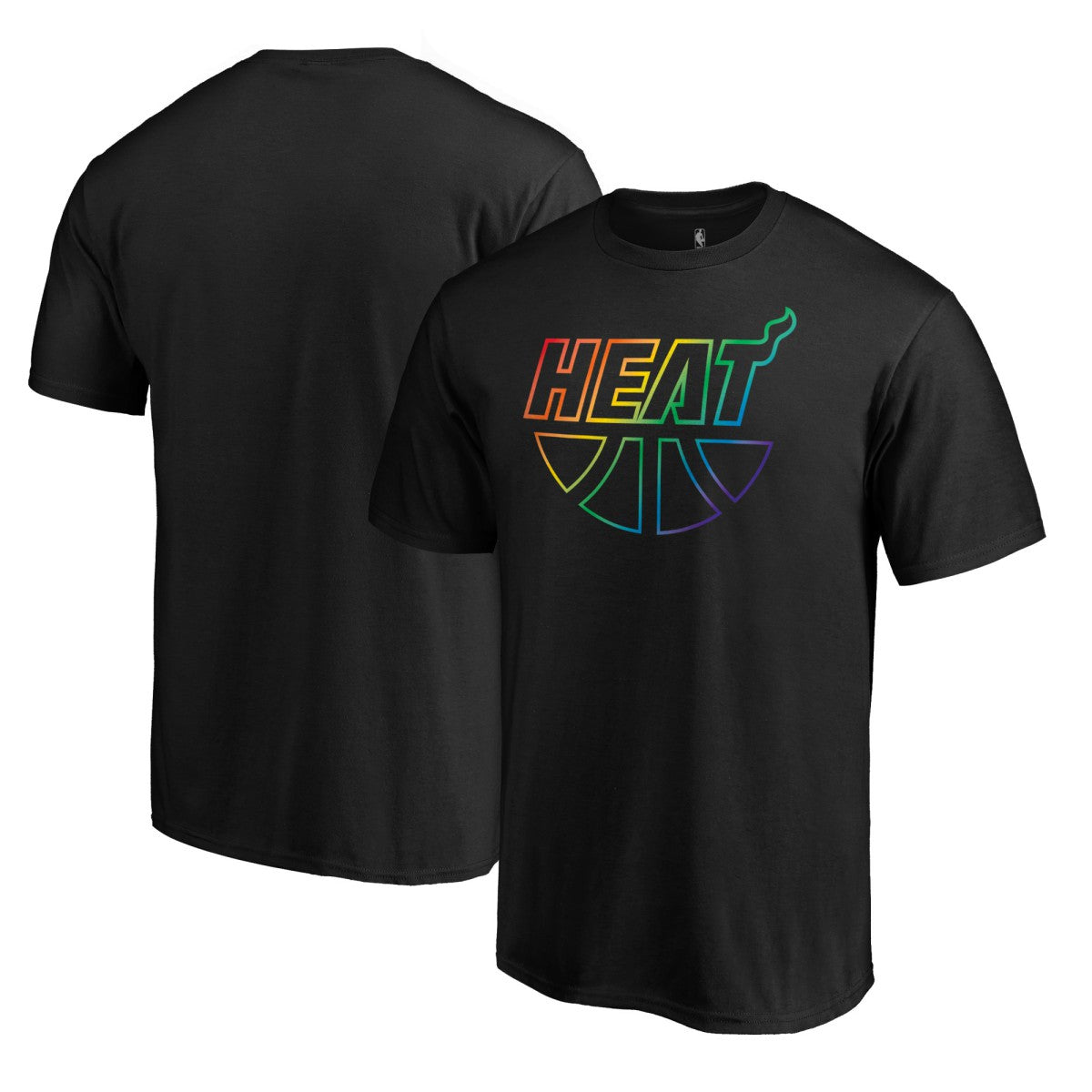 Black Miami Heat Team Pride Wordmark T-Shirt | NBA