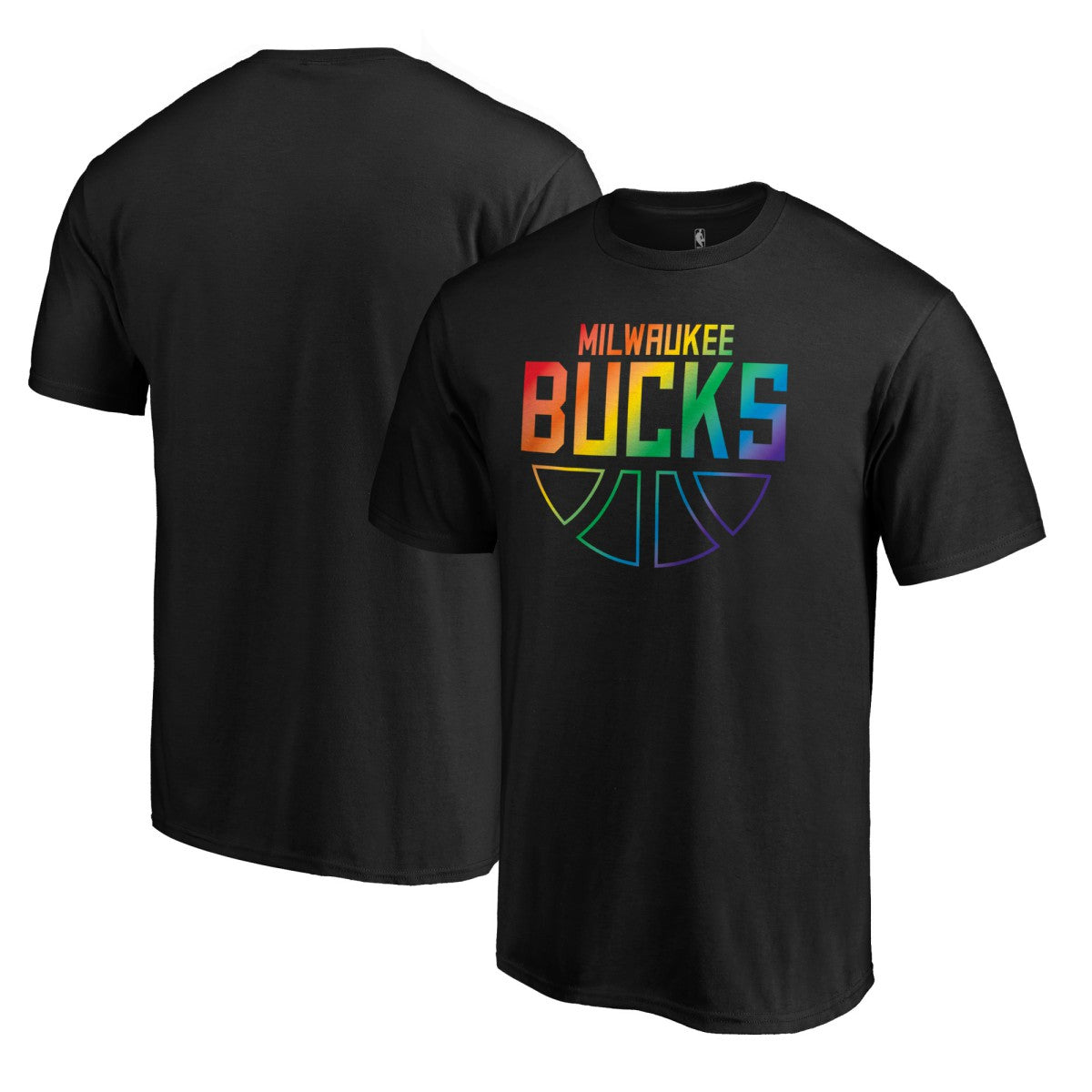 Black Milwaukee Bucks Team Pride Wordmark T-Shirt | NBA