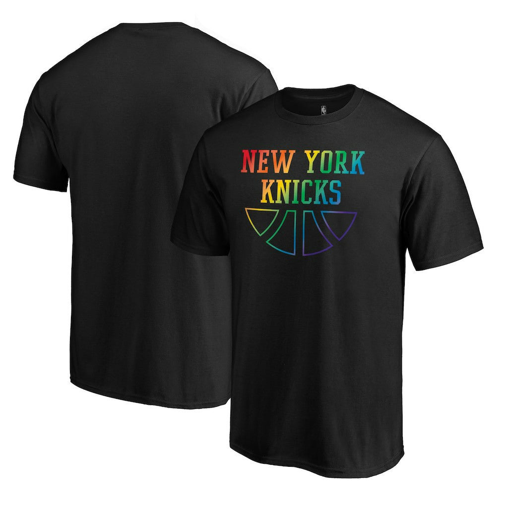 Black New York Knicks Team Pride Wordmark T-Shirt | NBA