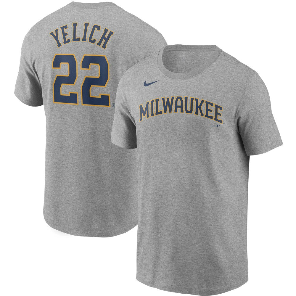 Christian Yelich Milwaukee Brewers Nike Name & Number T-Shirt - MLB T-shirts