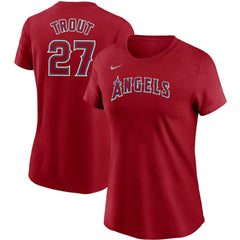 Mike Trout Los Angeles Angels Nike Women's Name & Number T-Shirt - MLB T-shirts