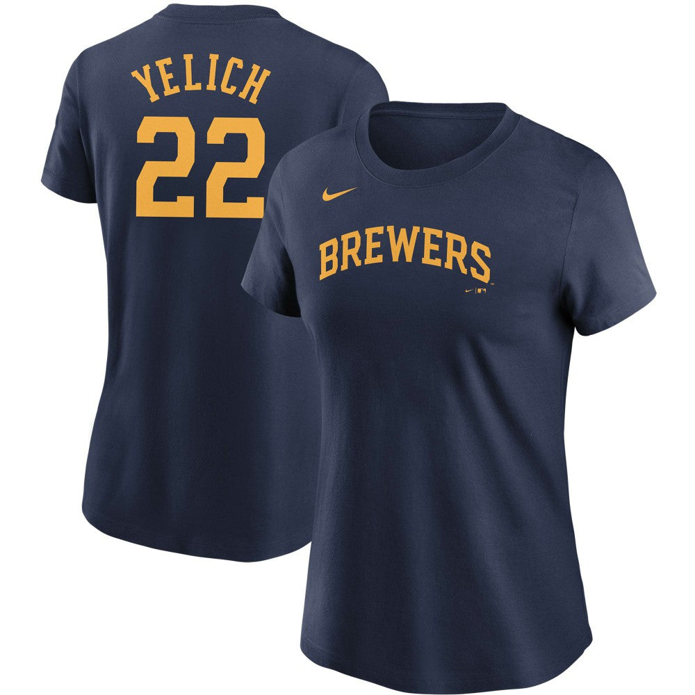Christian Yelich Milwaukee Brewers Nike Women's Name & Number T-Shirt - MLB T-shirts
